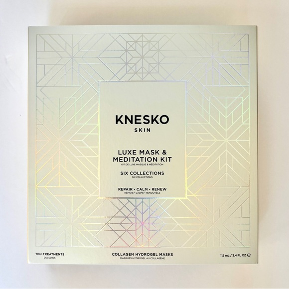 Knesko Luxe Mask and Meditation Kit - Face & Eye Masks w/ Clutch - Picture 1 of 7